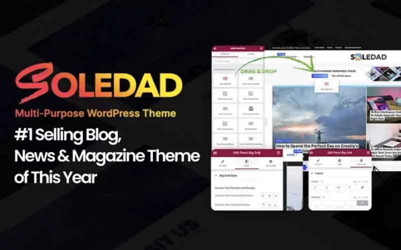 Soledad Best Multipurpose Newspaper Blog WooCommerce WordPress Themes