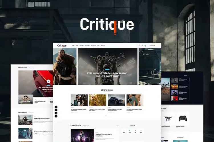 Critique Magazine Newspaper Review WordPress Theme