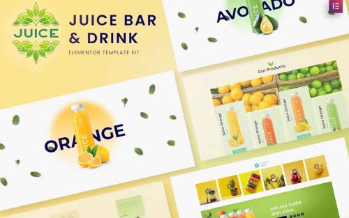 Juice Bar Drink Elementor Template Kit
