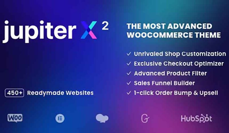 JupiterX Website Builder For WordPress WooCommerce