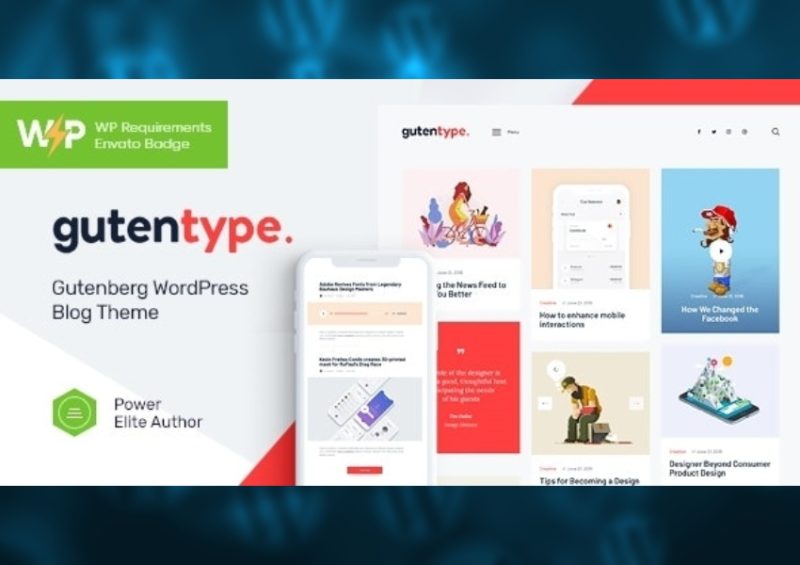 Gutentype 100 Gutenberg WordPress Theme for Modern Blog eragant
