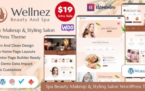 Wellnez Beauty Spa Wellness Salon WordPress Theme