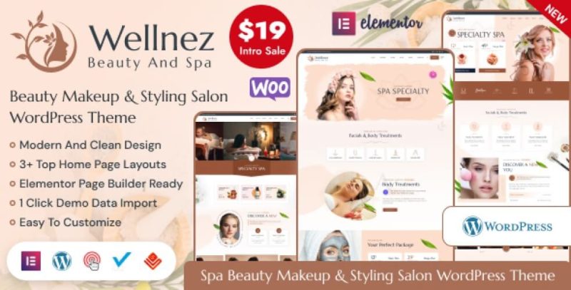 Wellnez - Beauty Spa & Wellness Salon WordPress Theme